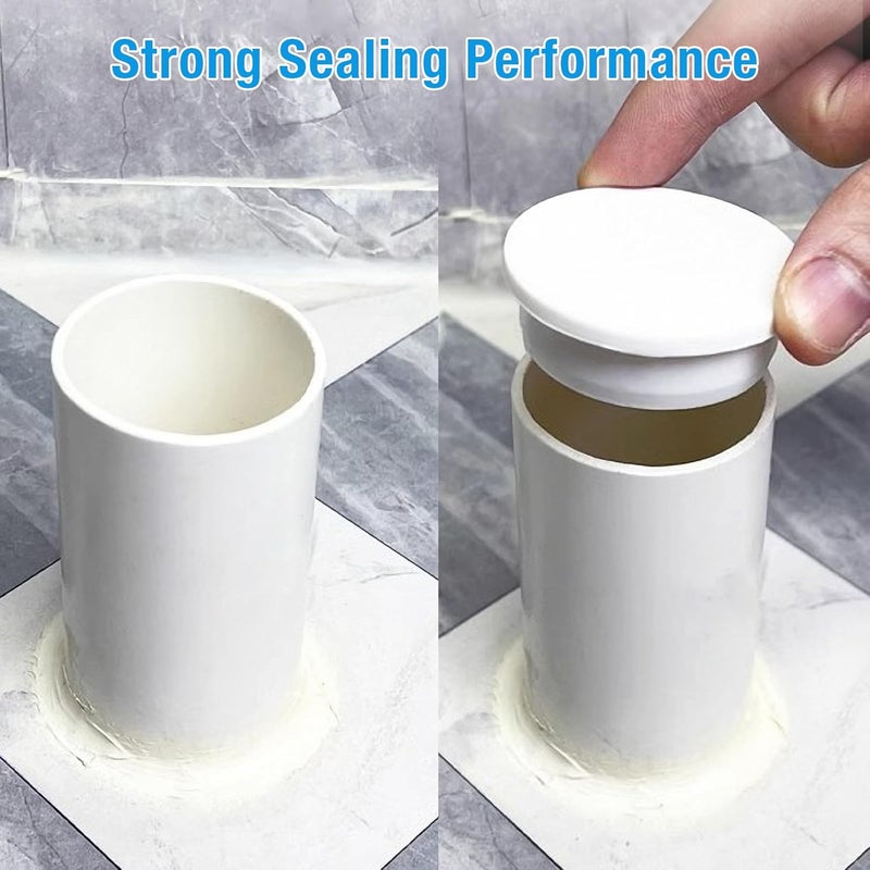 BOPOREAE 96.3 mm/3.8 in Silicone Rubber Plug for 95 mm Round Holes, Waterproof T Type Rubber Stoppers, Soft Flexible Bottle Seal Plugs Tube Pipe End Caps Inserts Bathtub Jet Cover, White - Image 5